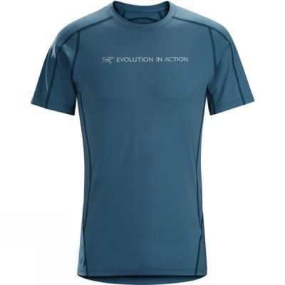 Crew Arc'teryx Phasic Evolution Manga Corta Hombre Azules - Chile IGC319524